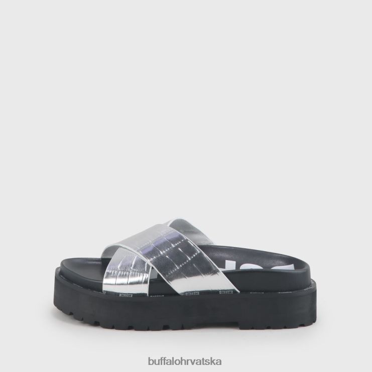 srebro Buffalo raya veganske sandale |slajdova TDD6T781
